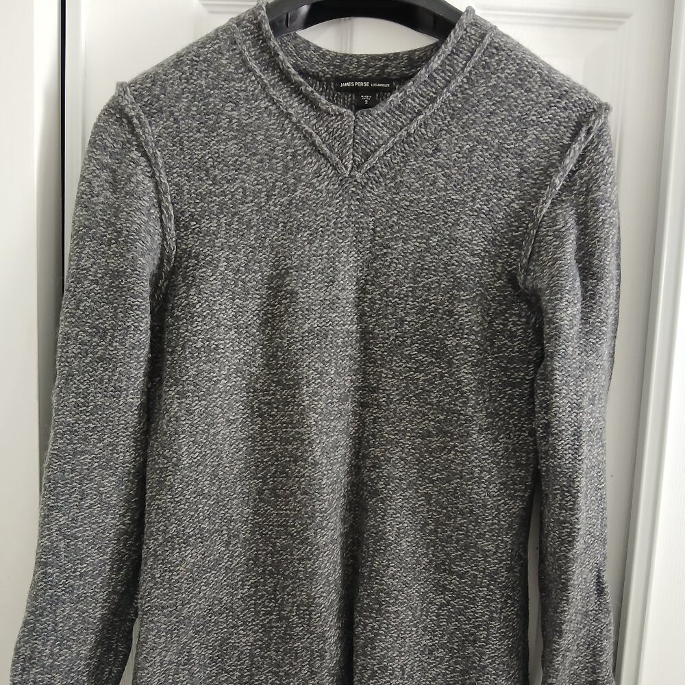 James Perse V-neck Wool Cashmere Blend Sweater